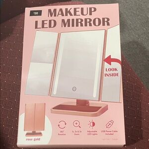 Rose Gold Makeup LED Mirror